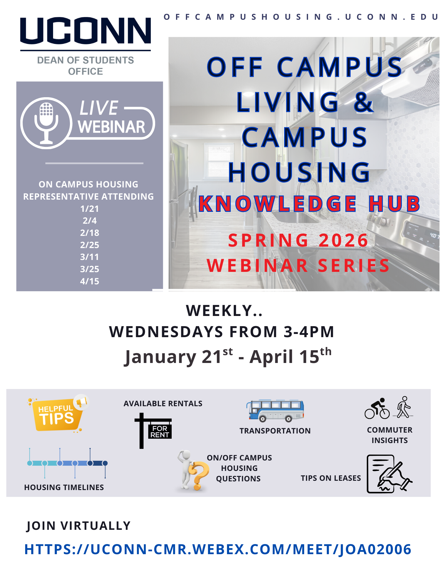 Off-Campus Housing Webinar Series